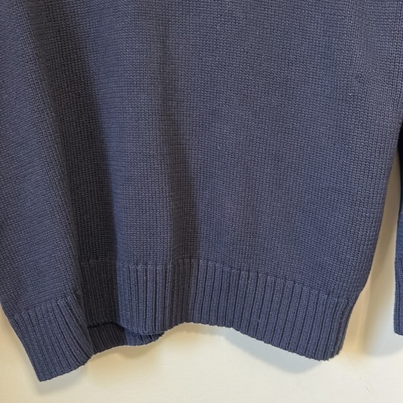 Lauren Ralph Lauren Womens Full Zip Navy Blue Shoulder Patch Knit Sweater Sz 2X - Picture 8 of 13